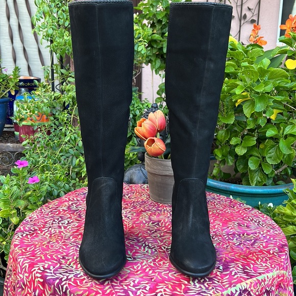 New Vince Camuto Mono Black Tall Suede Leather Boots Made in Brazil - Picture 8 of 17